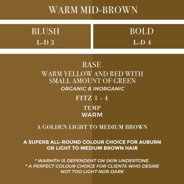 Blush To Bold Warm Mid Brown CIC